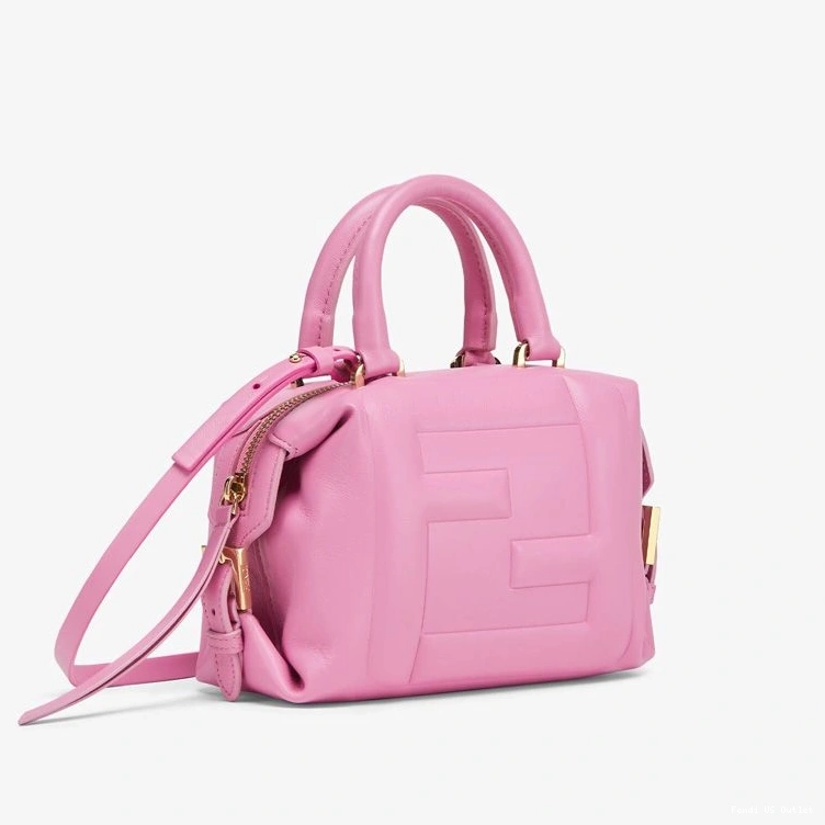 Cheap HOT In FF Pink Cube Mini Bag Nappa Fendi Leather 0720